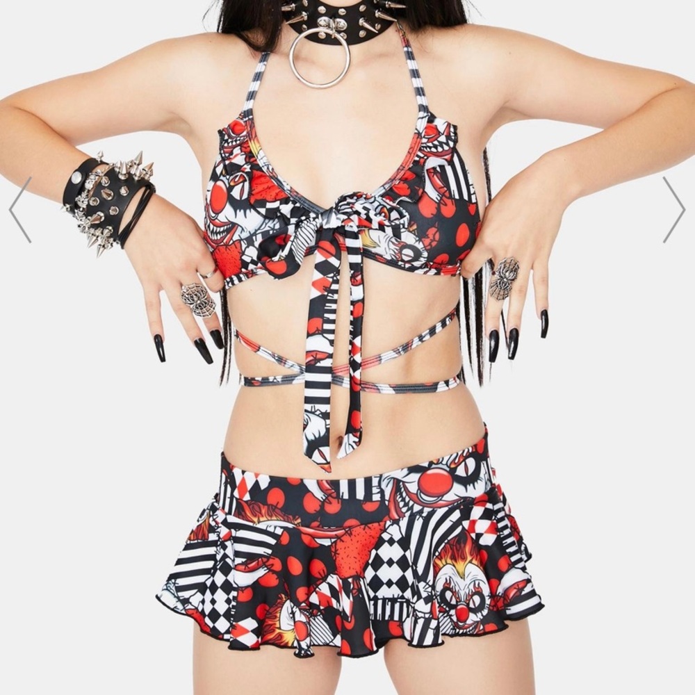 DOLLS KILL CLOWN TWO PIECE SET